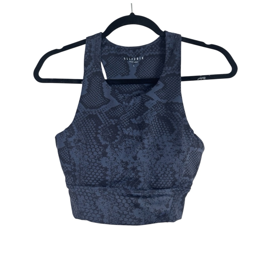 All Fenix Sports Bra Jagger Snake Print Print Racer Cutout Back
